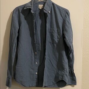 J. Crew Men's Casual Button-Down Shirt in Denim Blue